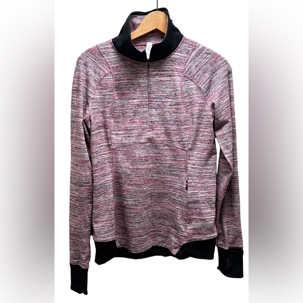 lululemon athletica | Runderful 1/4  Zip Long Sleeve Shirt | Berry Camo | 10